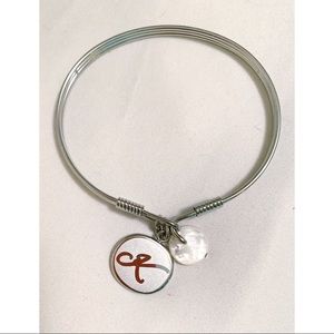 K initial charm bracelet.